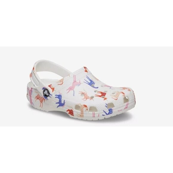 CROCS Other - NEW! CROCS Classic Unicorn Graphic Print Clog Shoe White Toddler Slip-On Size 4